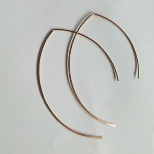 Handmade gold filled threader earrings marquis